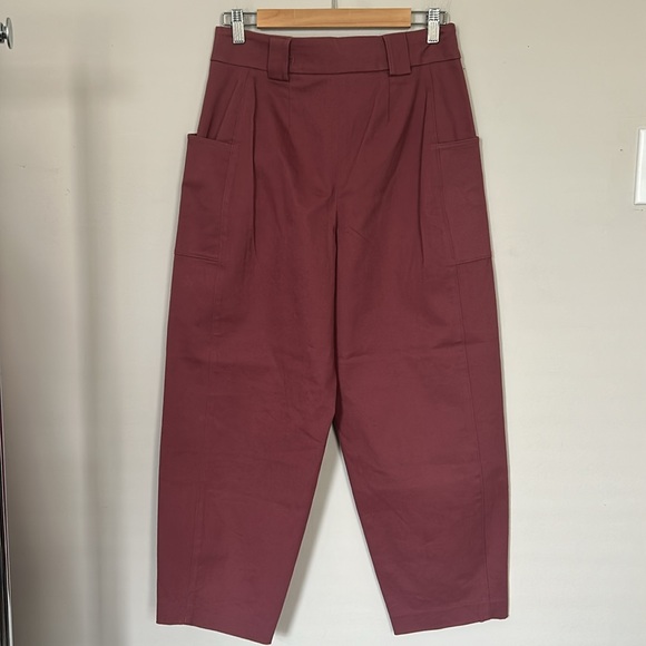 Express Super High Waisted Crop Utility Trouser - Picture 2 of 5